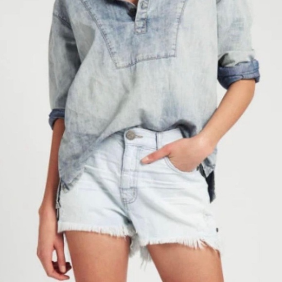 ONE Teaspoon Brando Bonita High Waist Denim Shorts - Picture 14 of 14
